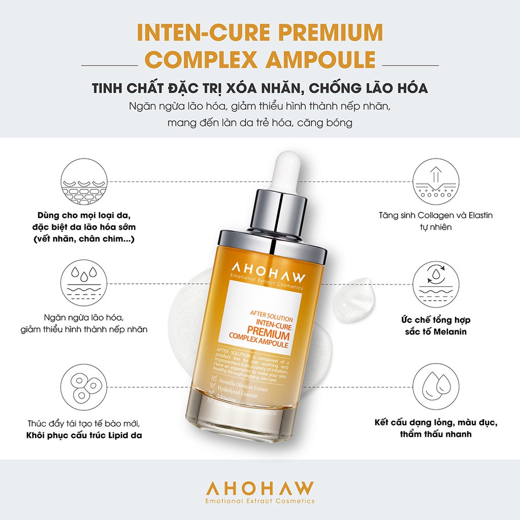 Tinh chất cấp ẩm sâu – chống lão hóa – cải thiện nếp nhăn Inten Cure Premium Complex Ampoule (50 ml -150 ml)