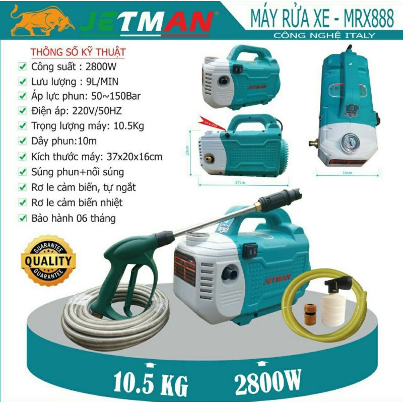 Máy rửa xe Jetman 2800w MRX888