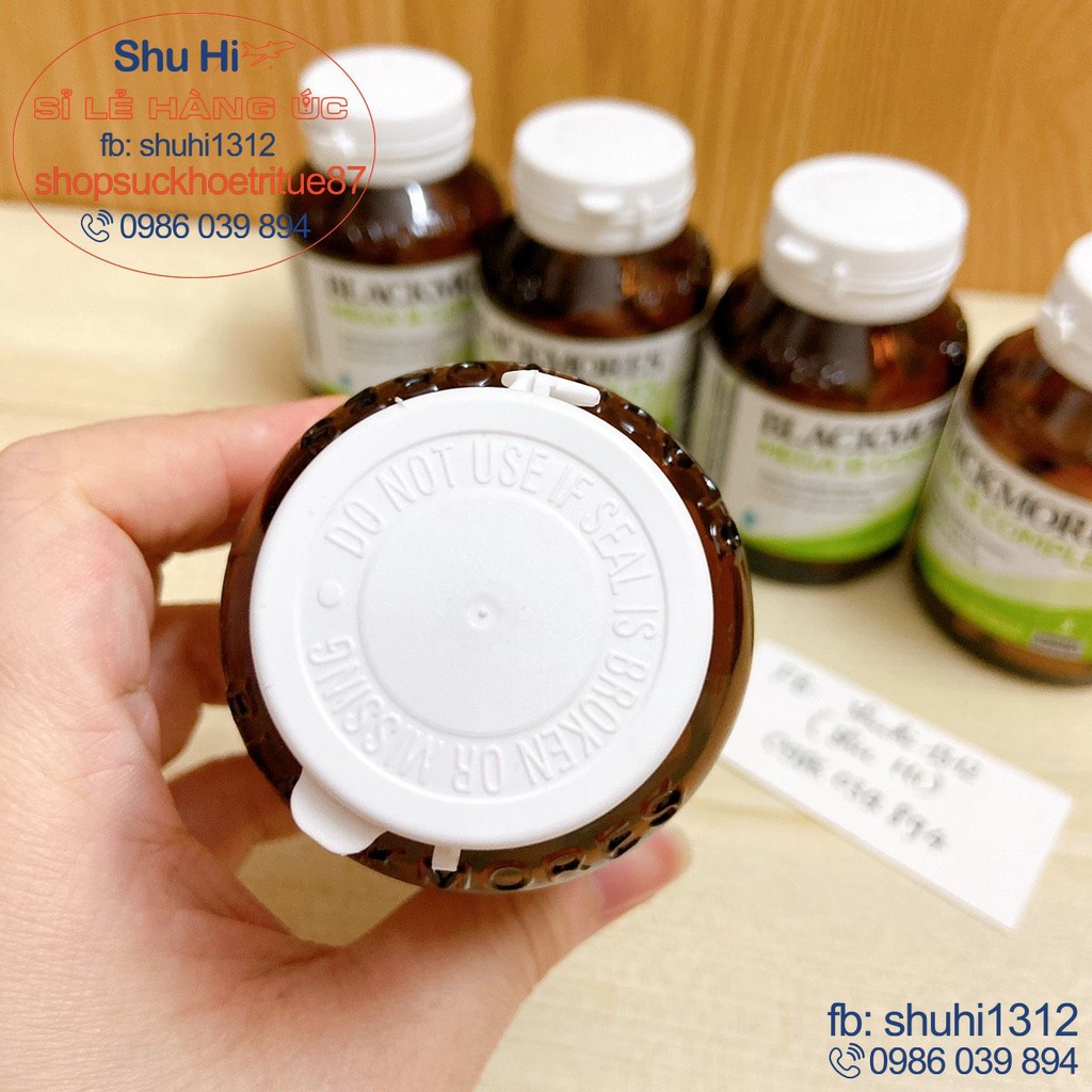 Viên uống bổ sung vitamin nhóm b, blackmores mega b complex 75 viên úc - Vitamin tổng hợp nhóm B, mega b blackmores