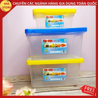 Hộp nhựa chữ nhật đựng thực phẩm/ dụng cụ đa năng Tân Lập Thành cao cấp đồ dùng gia đình