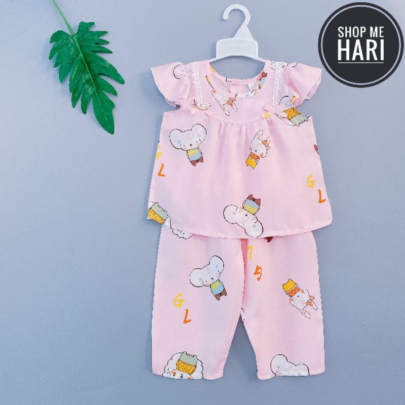 Bộ tole quần dài tay cánh tiên bé gái