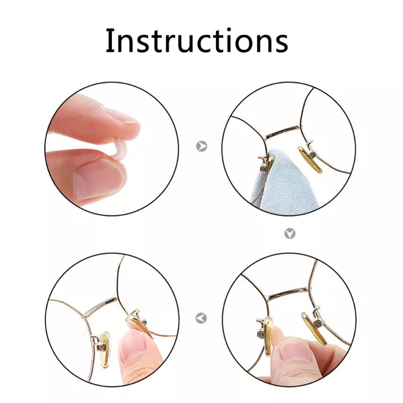 Set 4 Cặp Đệm Mũi Xốp Mềm Gắn Mắt Kính Chống Trượt Tiện Dụng
