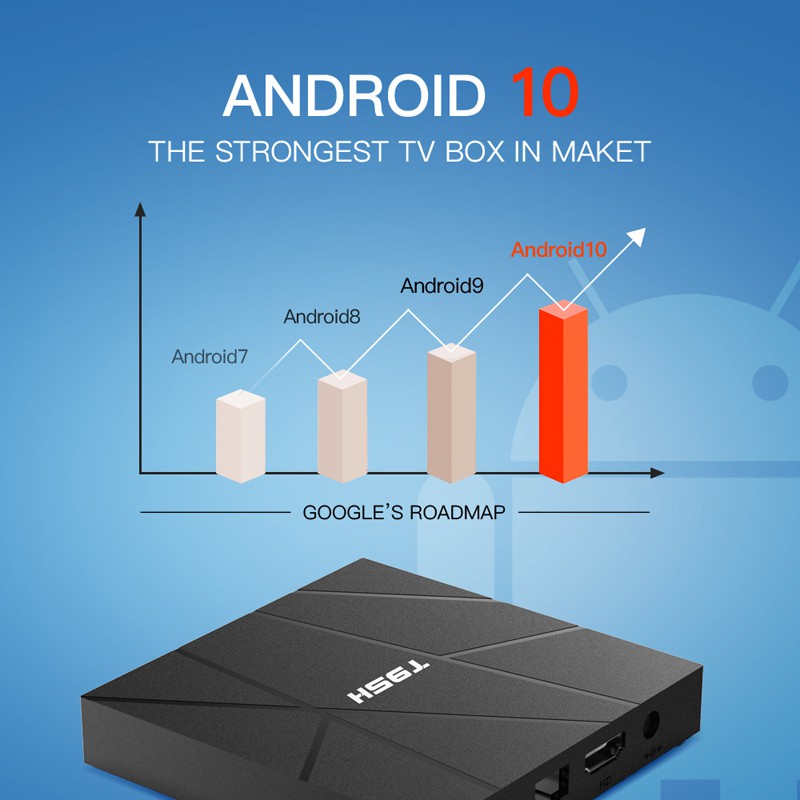 Android tivi box 4k bộ nhớ 16G ram 2G tivi box android 10.0 xem nhiều kênh truyền hình bảo hành 1 năm T95H tv box