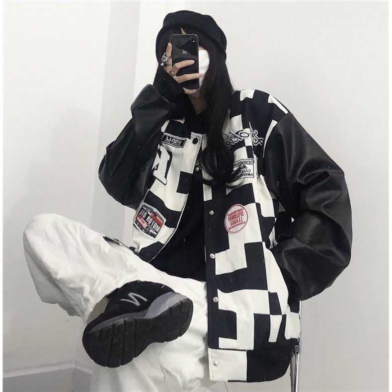 Checkered Varsity Jacket