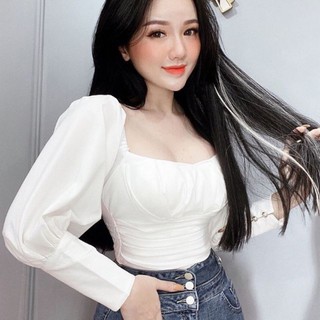 Áo cúp ngực tay phồng