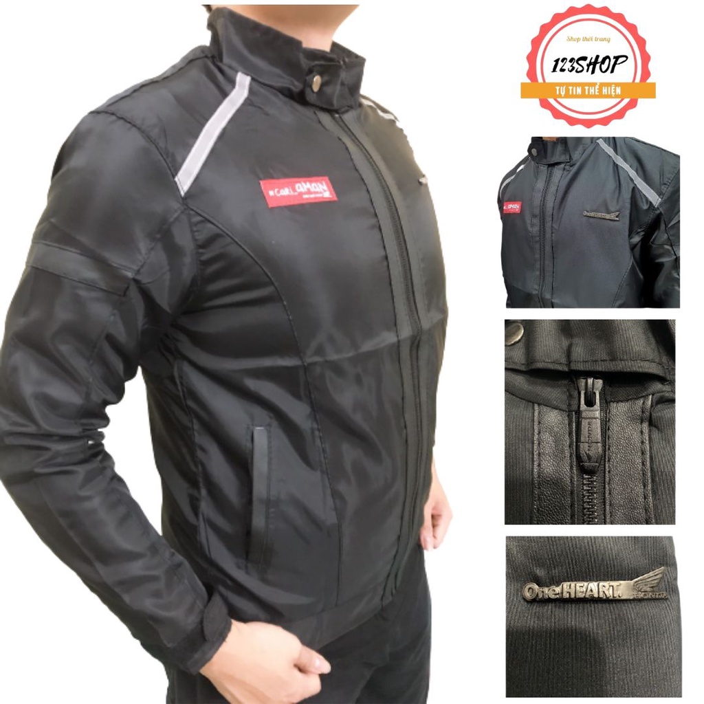 Áo khoác dù Biker phượt nam nữ chống nắng Honda indo , chống nước ngăn tia UV chất liều dù dày 2 lớp cao cấp 123SHOP