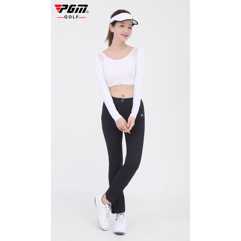 Áo Thun Tay Dài Chống Nắng Pgm Bằng Lụa Lạnh Thời Trang Mùa Hè Cho Nữ