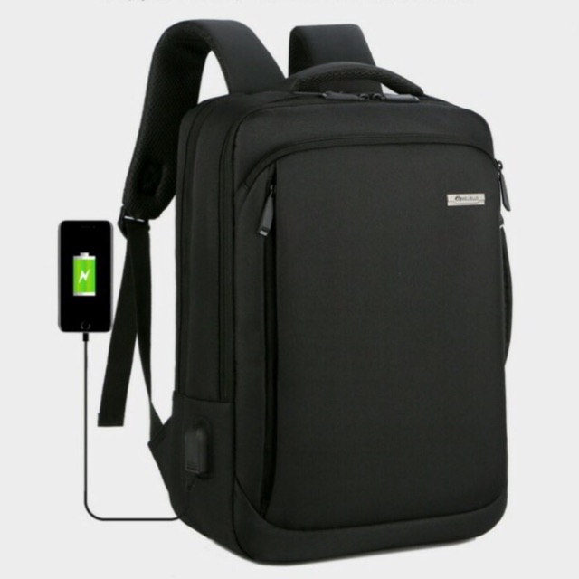 Balo 15inch đựng laptop có cáp sac và đai gài hành lý
