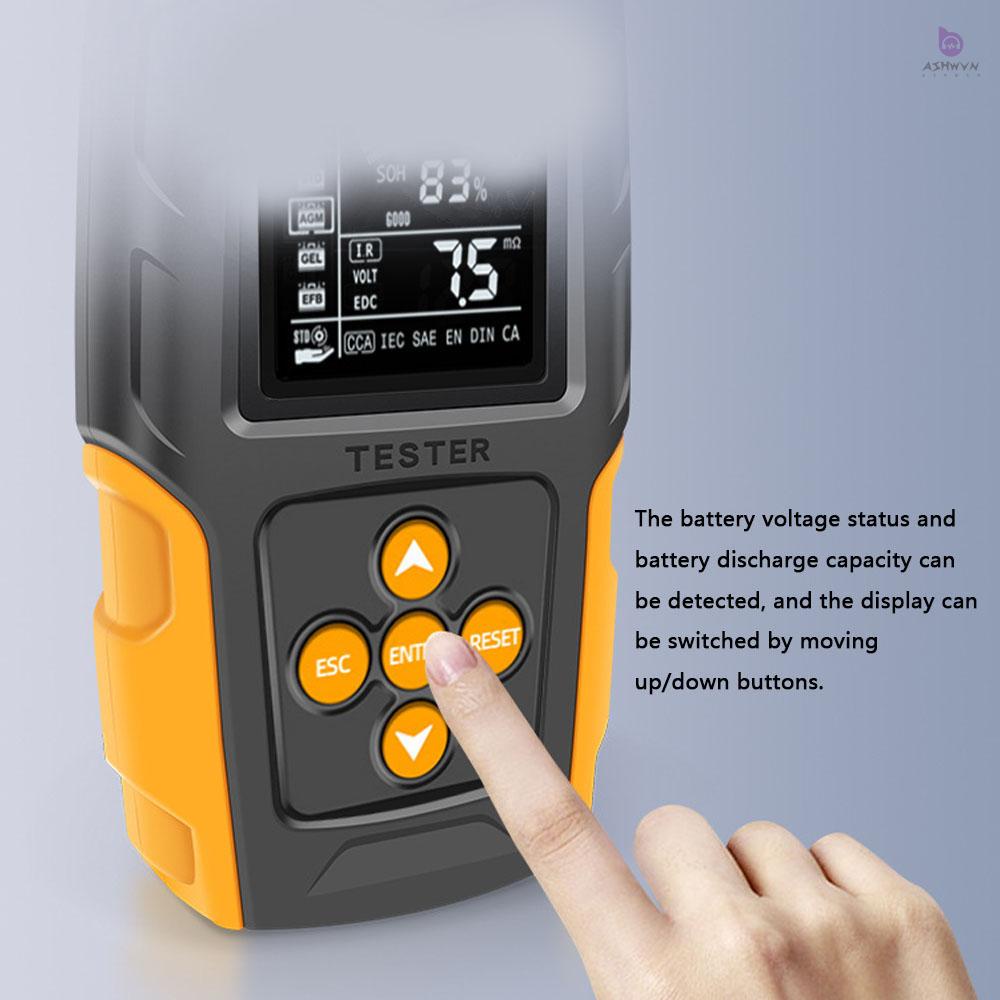 Thiết Bị Phân Tích Ắc Quy 12V / 24V Màn Hình LCD Kỹ Thuật Số Cho Xe Hơi Xe Tải Xe Máy