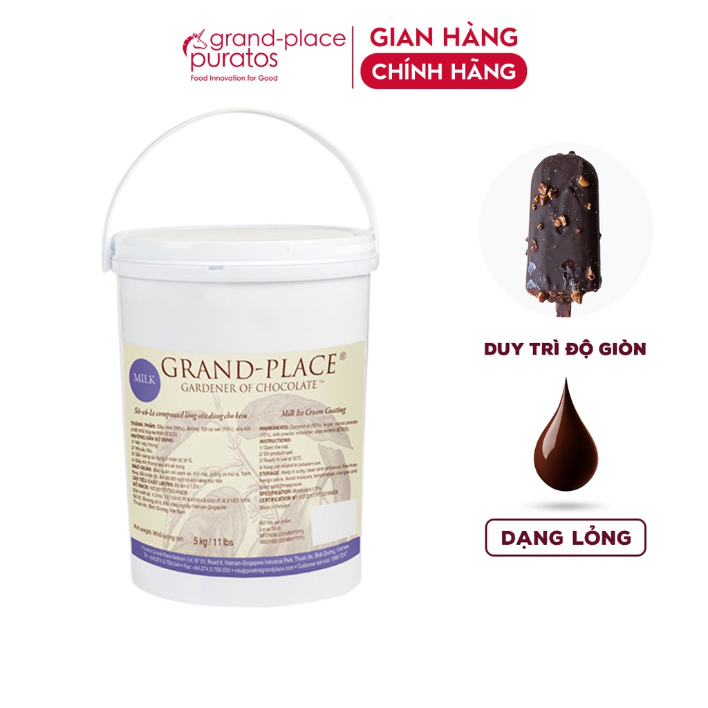 Sô Cô La Lỏng Sữa Puratos Grand-Place VN - 5kg