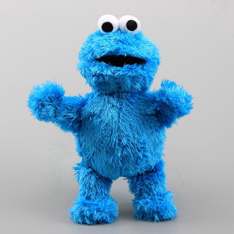 Mới Thú Nhồi Bông Hình Quái Vật Elmo Và Bánh Quy 30cm