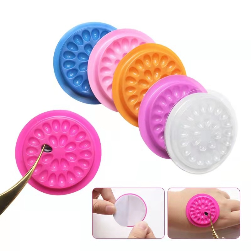 chuyên sỉ buôn nail mi chất lượng uy tin giá tốt 0904409463Khay nhựa để keo nối mi nhiều lỗ tiện lợi miếng nhựa pvc đựn