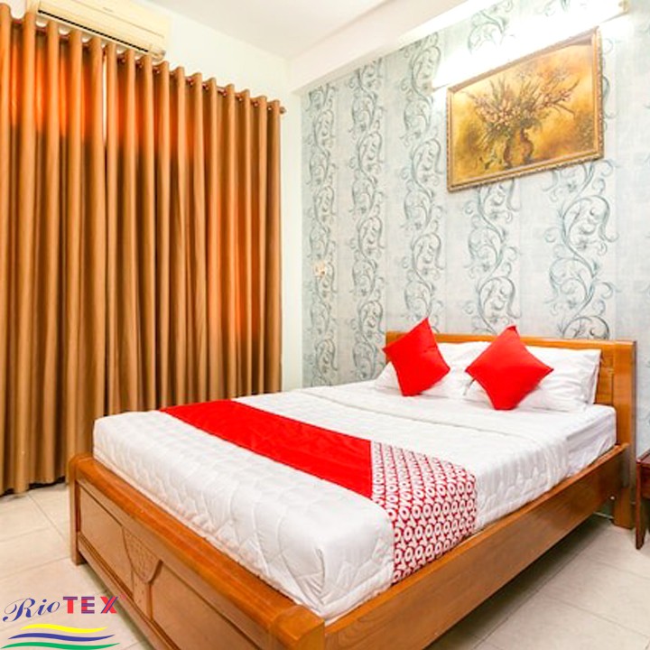 Mền chần bông trắng sọc RIOTEX cho khách sạn - resort