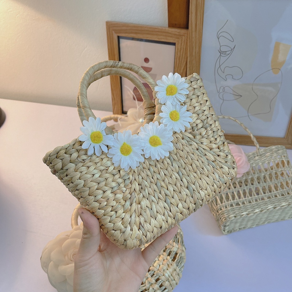 Túi xách cói đi biển, làn cói thời trang đa dạng xinh xỉu