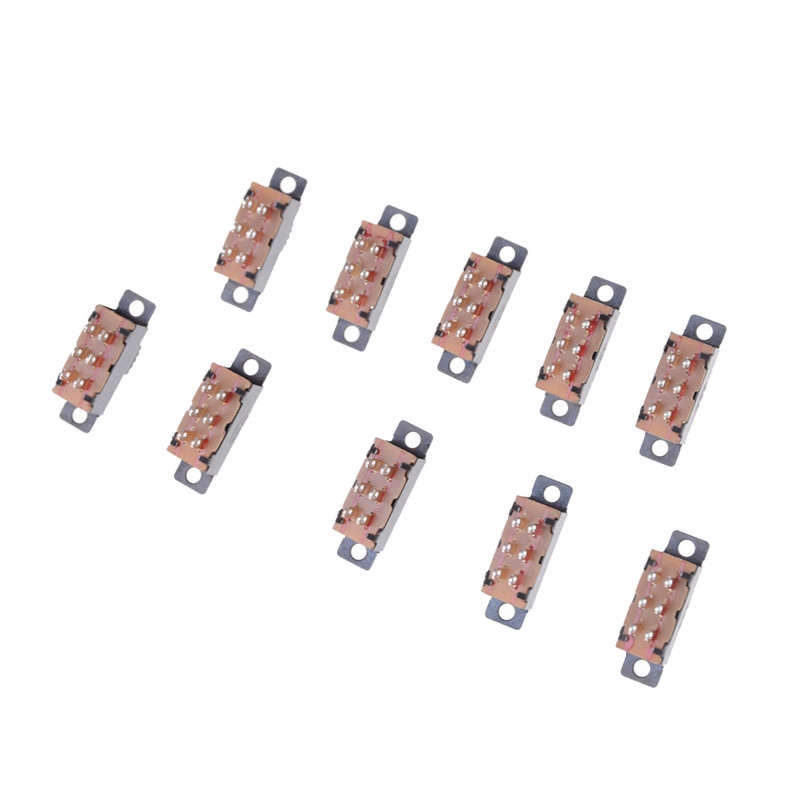 Bộ 10 Công Tắc 2 Vị Trí DPDT 2P2T 6 Pin 0.5A 50V