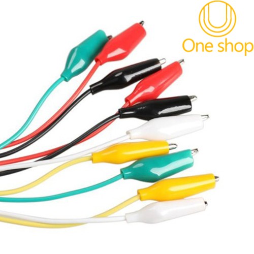 Combo Bó 10 Dây Kẹp Cá Sấu 5 Màu 50cm