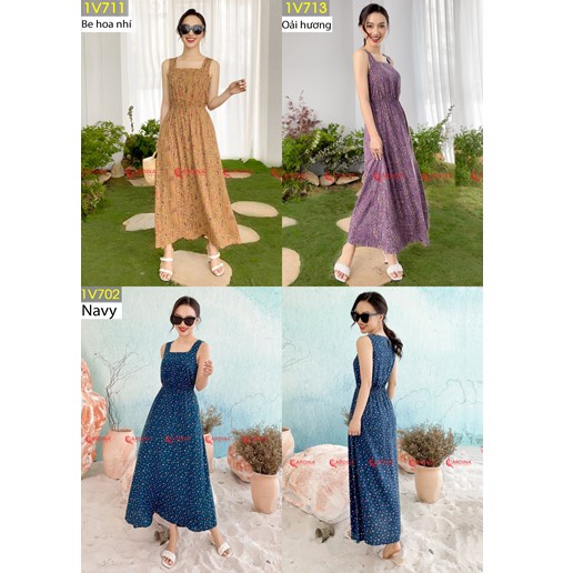 Đầm Maxi Đi Biển Chất Lanh Cao Cấp Quyến Rũ Chính Hãng 𝐂𝐀𝐑𝐃𝐈𝐍𝐀 𝙎𝙖̀𝙞 𝙂𝙤̀𝙣 Mã 1V7