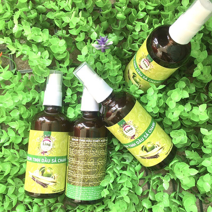 Tinh Dầu Xịt Phòng Ling Sả Chanh, Khử Mùi Xua Đuổi Muỗi 100Ml
