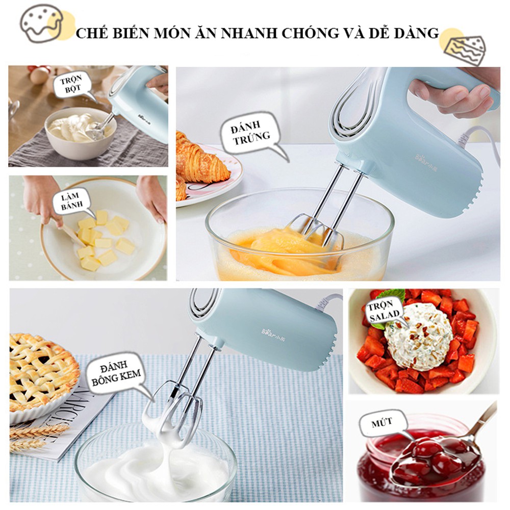 Máy đánh trứng cầm tay Bear DDQ-B02P5, bảo hành 12 tháng