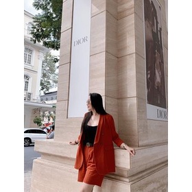 Set Áo Vest Blazer Và Quần Short Cam Gạch SUNNY180 | BigBuy360 - bigbuy360.vn