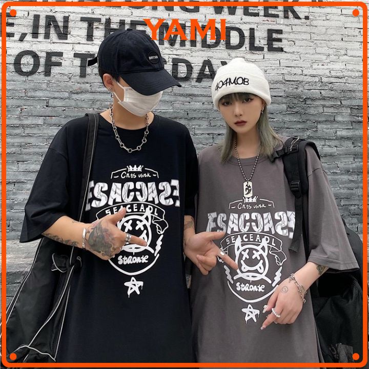 Áo thun tay lỡ nam nữ, áo phông unisex form rộng chất cotton mát mịn thấm hút mồ hôi in hình ngôi sao