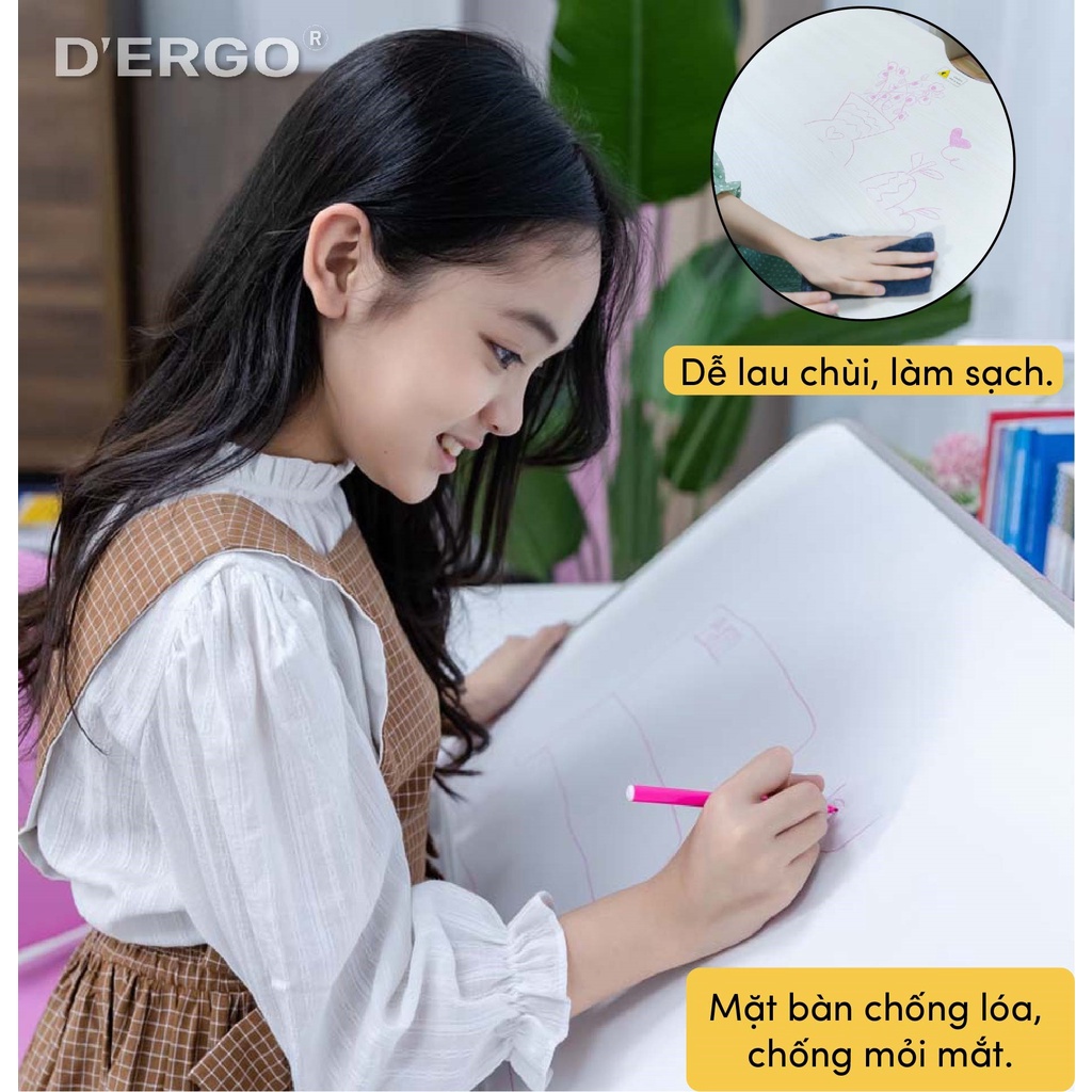 Bàn Học Thông Minh Chống Gù Chống Cận Hanover D01L - Chính Hãng D'ergo