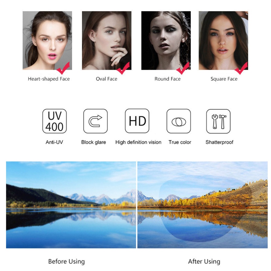 Kính mát nam nữ nhiều màu sắc thời trang phong cách Hàn Quốc