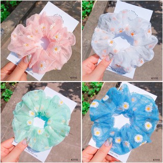 [ BEST SELLER ]  Dây buộc tóc, cột tóc vải scrunchies HOA CÚC siêu đẹp Orin K1110 S006