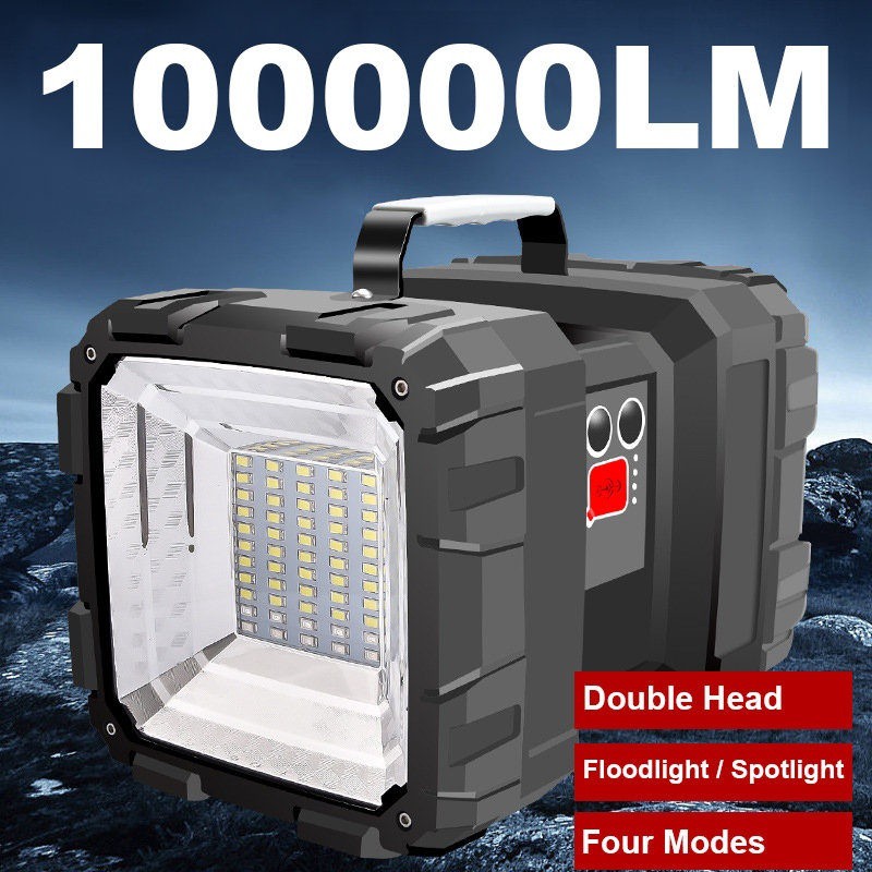 Siêu Sáng 100000Đèn Pin Cầm Tay 40W Chống Thấm Nước Với Thiết Kế Hai Đầu Tiện Dụng