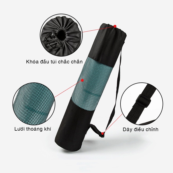 Thảm tập yoga 2 lớp cao su non 6mm Rhino M901 TPE siêu bám, chống trượt, tập gym, tập thể dục tại nhà