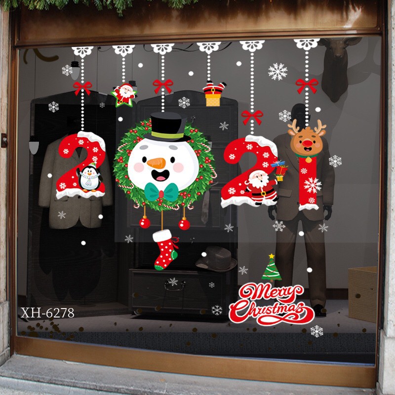Decal dán tường Noel - Mẫu 2021 giáng sinh 01