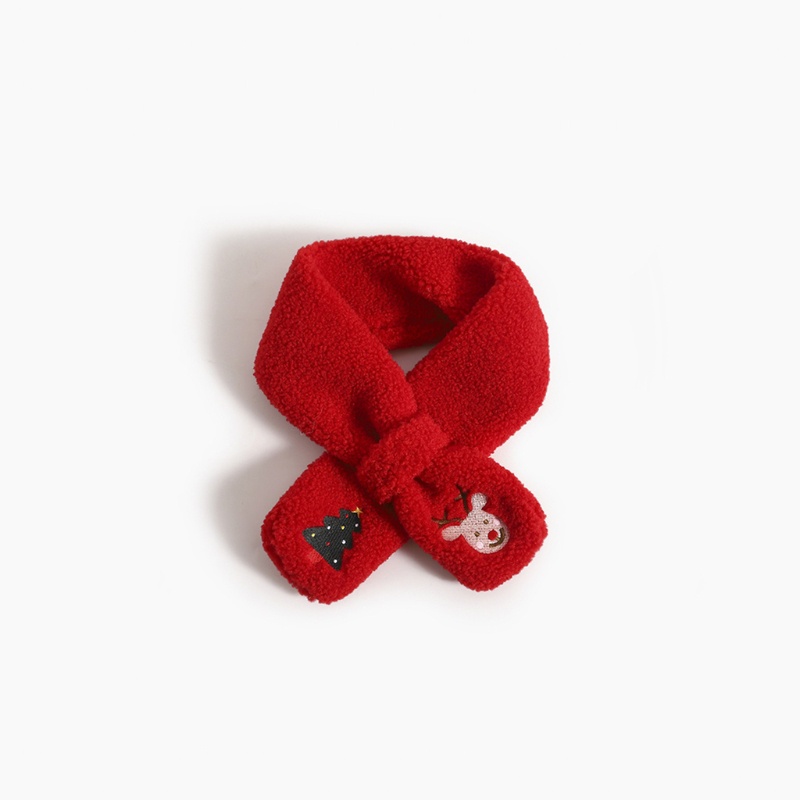 Bộ 3 Món Nón + Găng Tay + Khăn Choàng + Nón Len Hình Tuần Lộc Giáng Sinh Dễ Thương Cho Bé