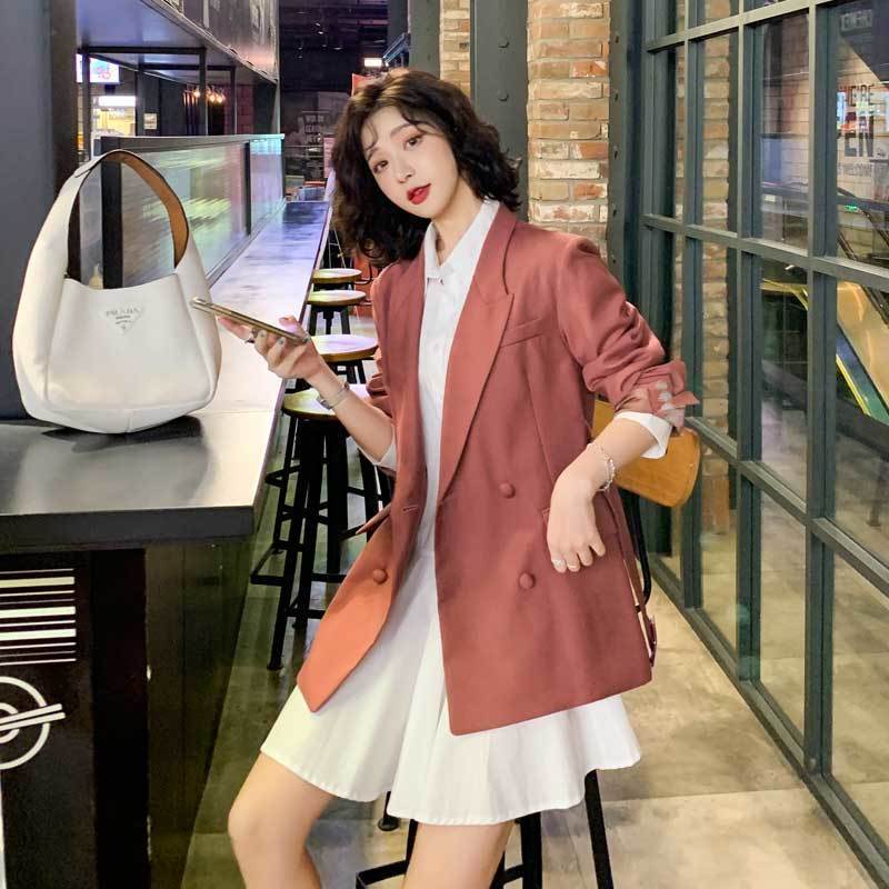 Bộ đầm trắng cổ polo và áo khoác phong cách Hàn Quốc thời trang mới dành cho nữ (Có bán lẻ)