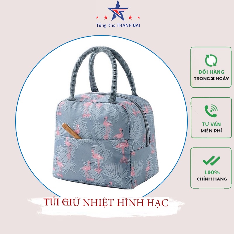 Túi Giữ Nhiệt Hình Hạc-Túi Đựng Hộp Cơm Nhỏ Gọn, Xinh Xắn