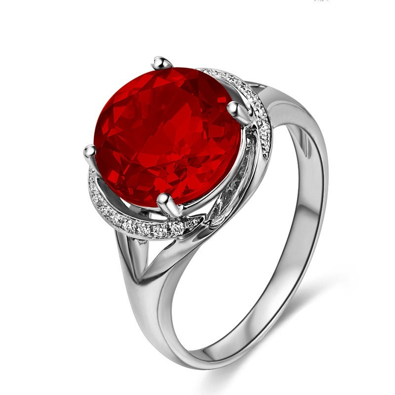 (Hàng Có Sẵn) Nhẫn Mạ Vàng Hồng 18k Đính Đá Topaz Xanh