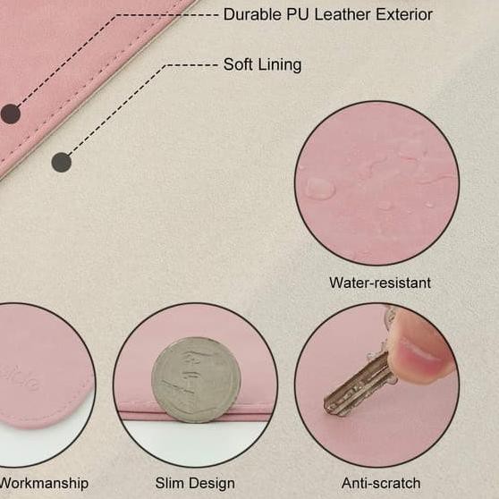 Túi Da Mềm Chống Thấm Nước Màu Hồng Cho Macbook Air 13 '' | BigBuy360 - bigbuy360.vn