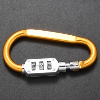 With Combination Padlock Number 3 Digits Padlock Carabiners Hook