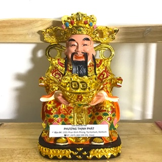 Tượng Ông Thần Tiền Đặt Bàn Thờ Tài Địa Cao 24Cm