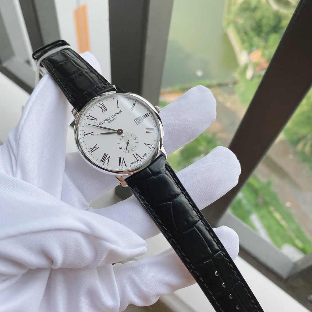 Đồng hồ nam chính hãng Frederique Constan Slimline siêu mỏng chỉ 5mm - Máy pin Thụy Sĩ - Kính Sapphire