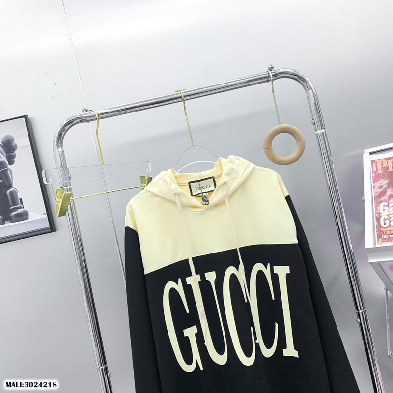 Áo hoodie nam nữ phối hai màu đen sữa dập chữ ngực dây sữa dài chất vải nỉ cotton dày dặn cao cấp