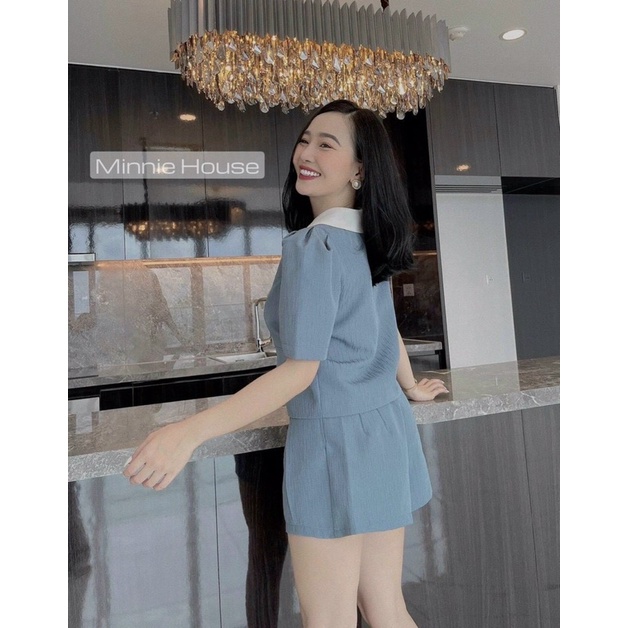 Sét áo cổ sen kèm quần siêu xinh,set đồ nữ đi chơi,đi du lịch siêu xinhcho bạn gái