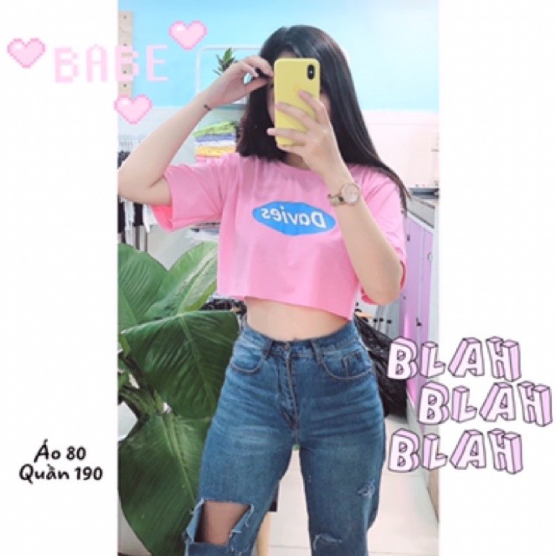[XẢ KHO] Áo Thun Croptop Davis Hottrend