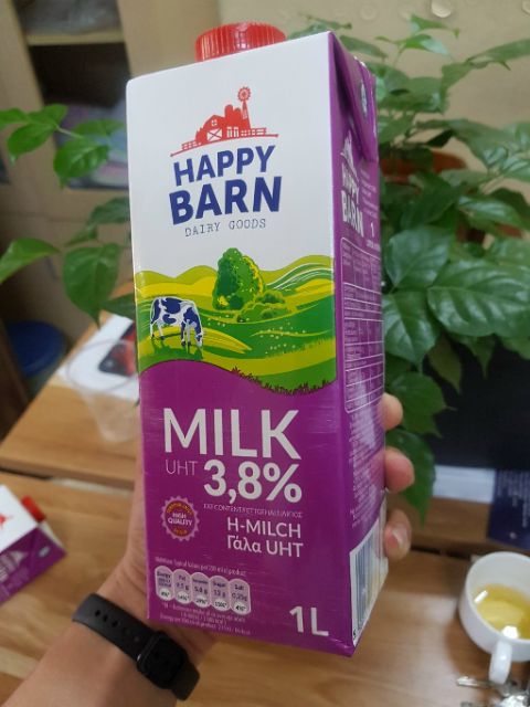 Sữa Tươi Nguyên kem / Sữa tươi Full Cream Happy Barn hộp 1L độ béo cao