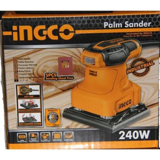 [INGCO] INGCO Máy chà nhám vuông 110mm x 100mm 240W Palm Sander PS2408