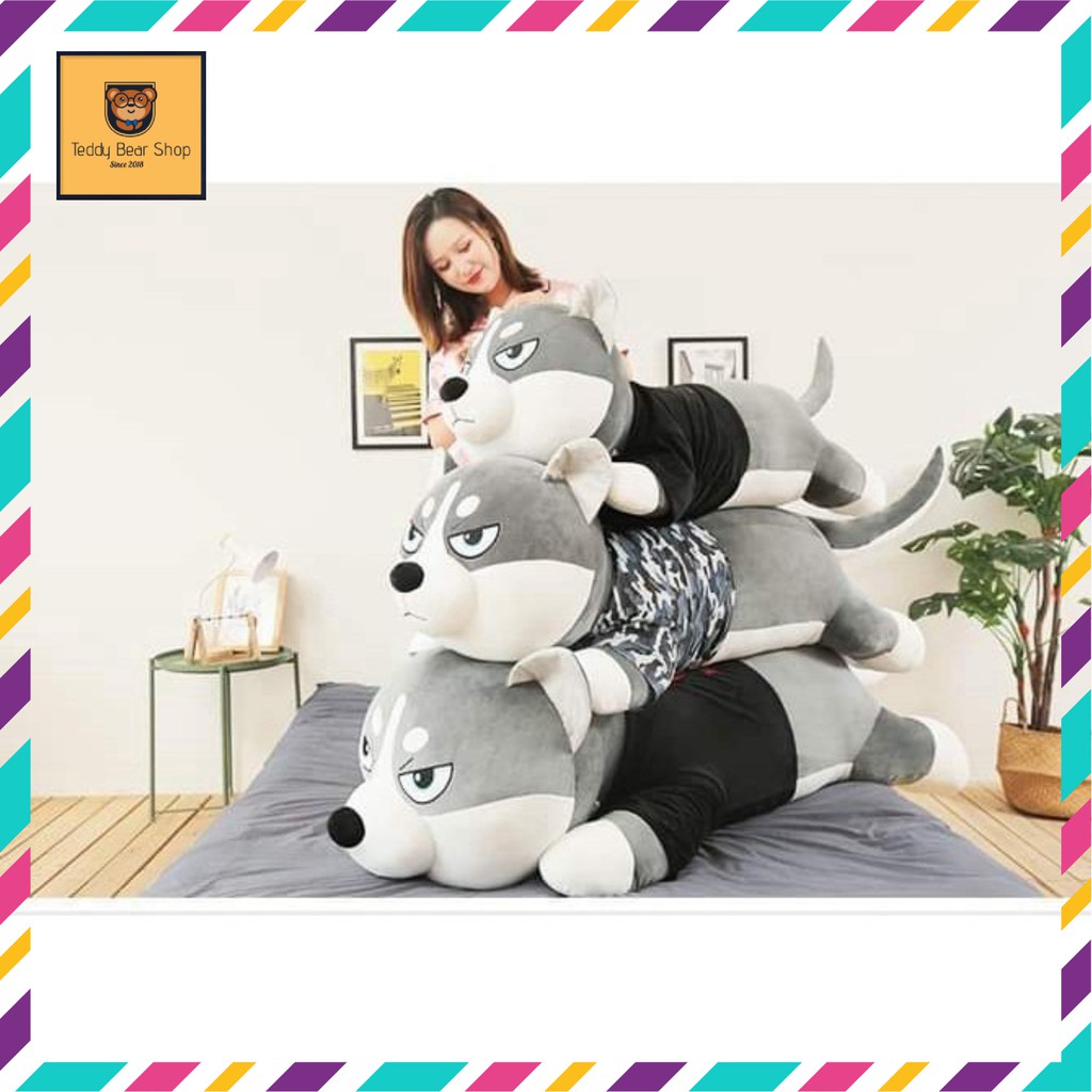 Gấu bông chó husky , chó husky mặc áo, husky nhồi bông, Chó Alaska [GIÁ GỐC TÂN XƯỞNG)