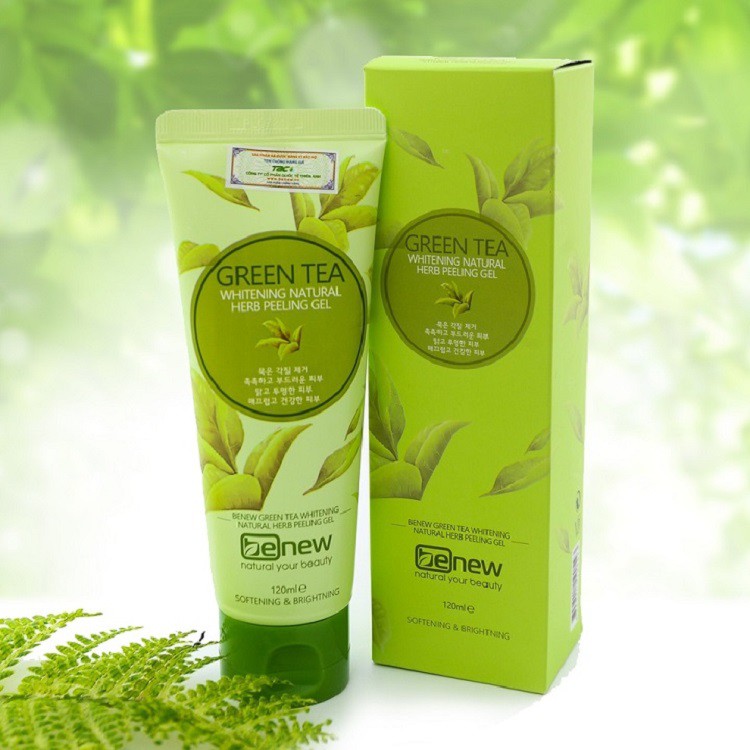 Tẩy da chết trà xanh trắng da kiềm dầu Benew Green Tea Peeling Gel 120 ml
