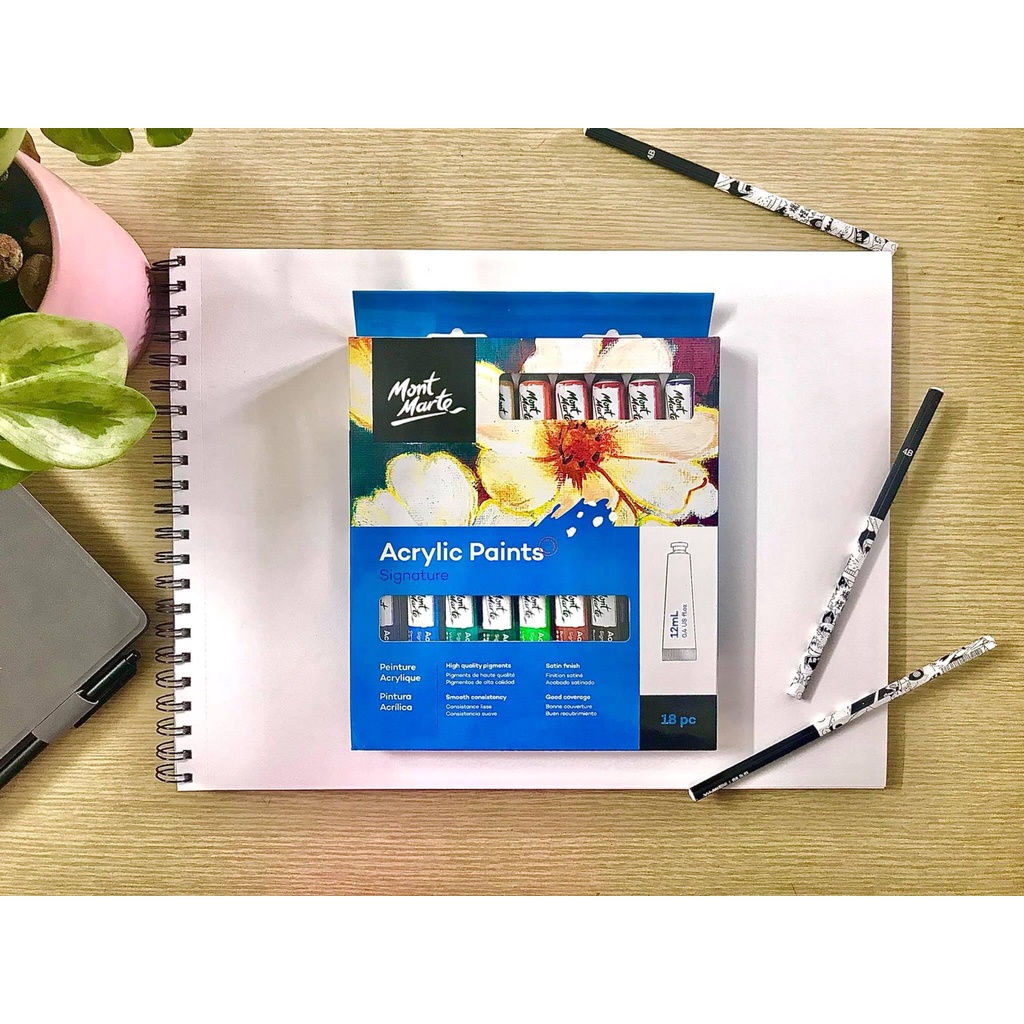 Bộ màu Acrylic MONT MARTE dạng tuýp 18 màu