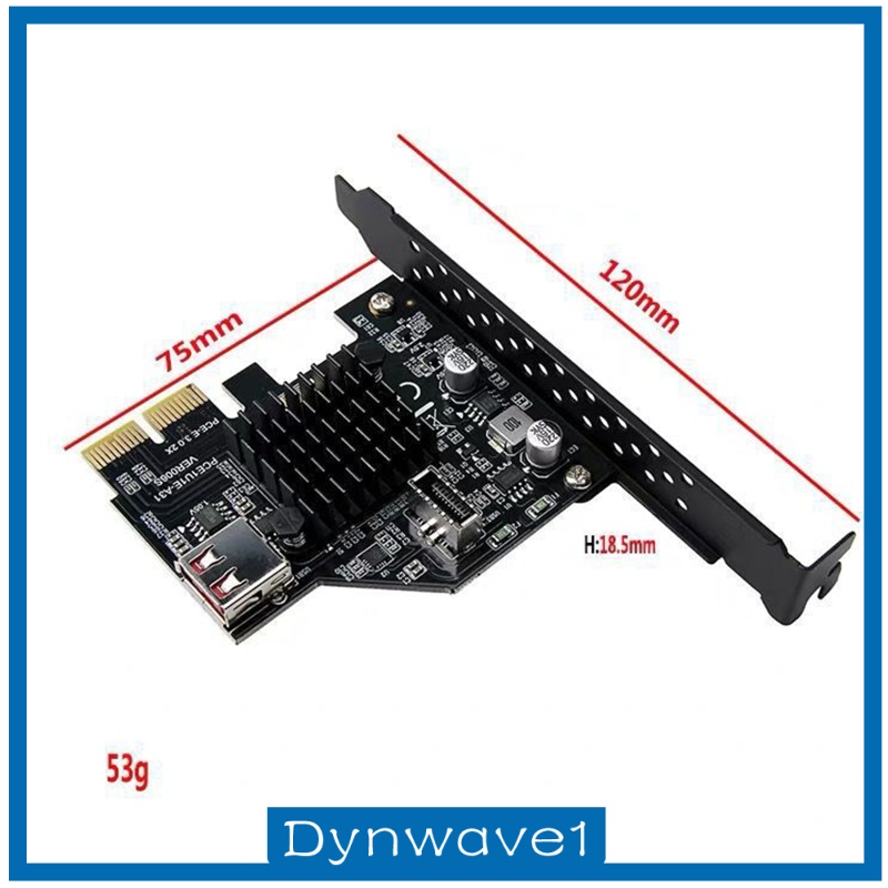 [DYNWAVE1] USB3.1 2-Port Expansion Card Front Panel Connector 10 Gbit/s for Desktop PCs