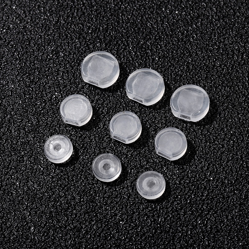 One Cặp Khuyên Tai Kẹp Vành Tai Hình Chữ C Trong Suốt Chống Đau Tai