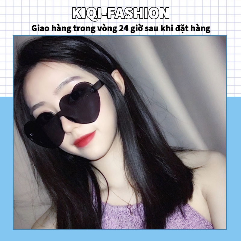 Kính mát hình trái tim thiết kế thời trang dành cho nam nữ